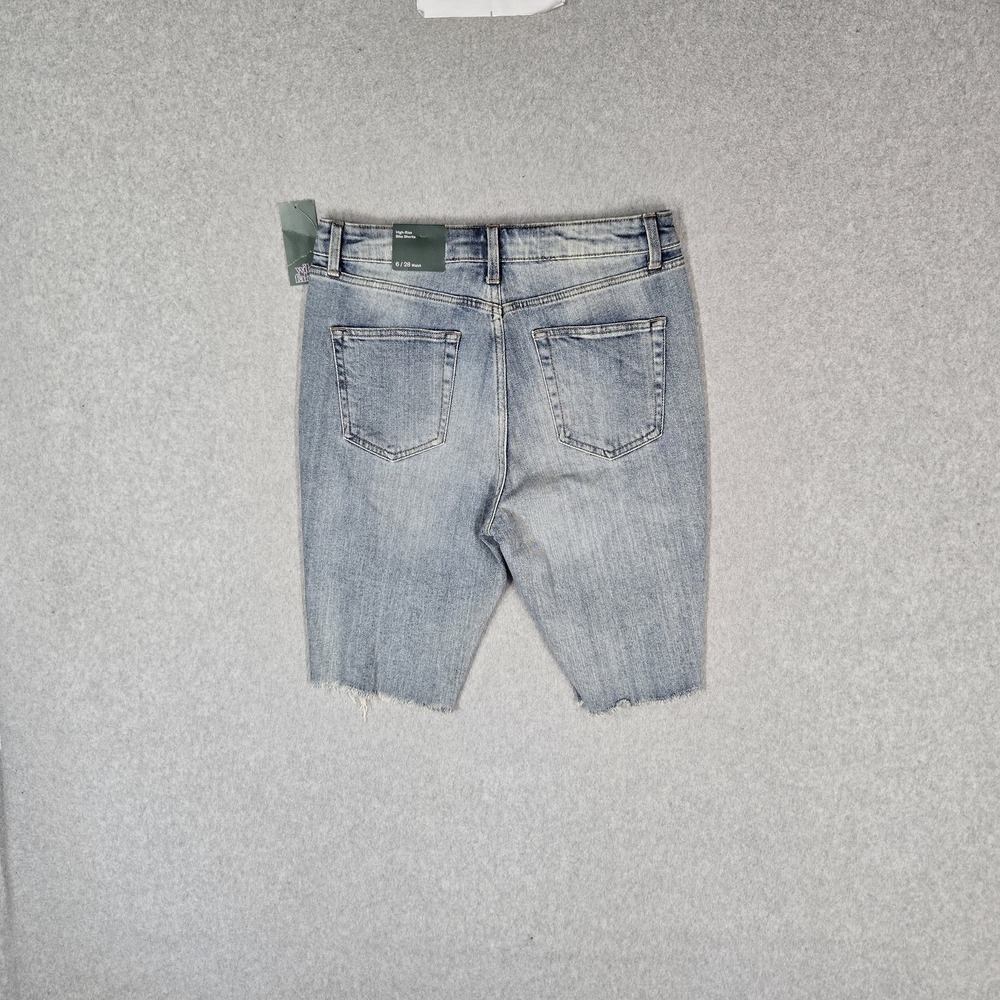 Wild Fable Women Shorts 6 / 28 WAIST Light Blue Denim Biker Distressed NWT - Picture 14 of 14